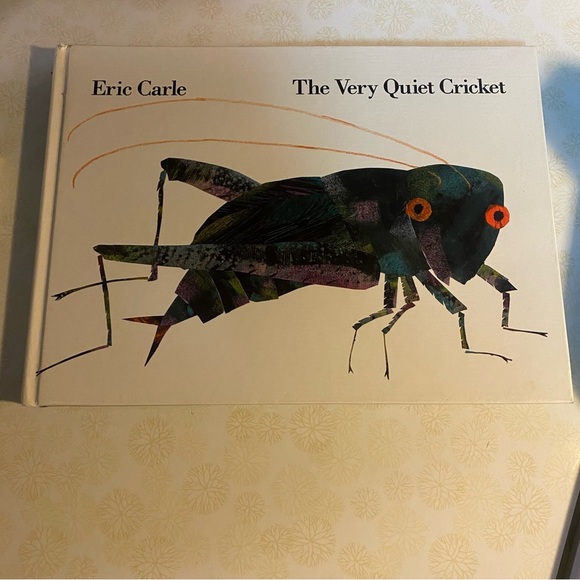 Vintage Eric Carle book & finger puppet lot The very quiet cricket hardcover - Picture 5 of 13